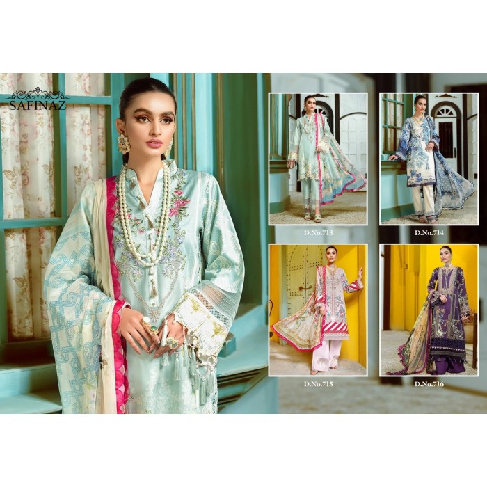 Safeenaz Firdous Vol 7 Pure Lawn Pakistani Salwar Suits